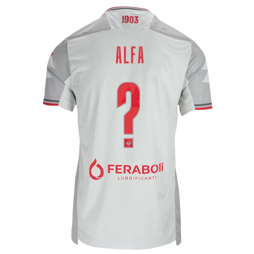 Danxen Hombre Camiseta Karim Alfa #0 Gris Blanco Rojo 2ª Equipación 2026/27 La Camisa México