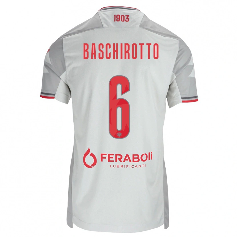 Danxen Hombre Camiseta Federico Baschirotto #6 Gris Blanco Rojo 2ª Equipación 2026/27 La Camisa México