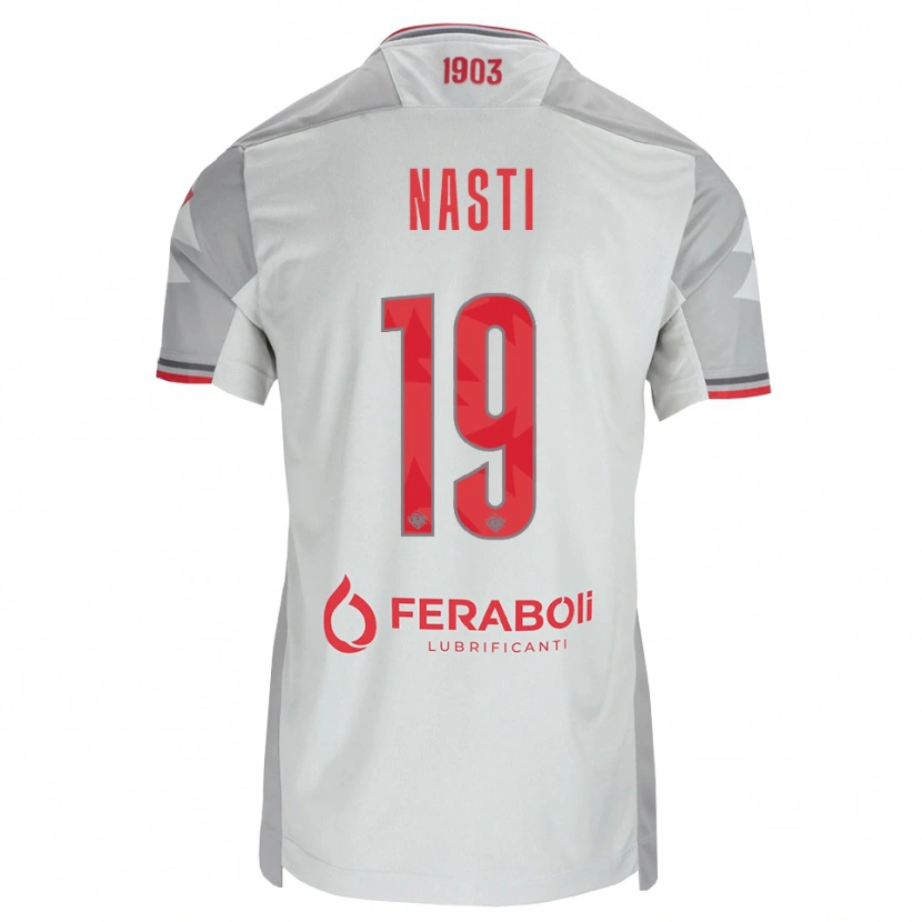 Danxen Hombre Camiseta Marco Nasti #19 Gris Blanco Rojo 2ª Equipación 2026/27 La Camisa México