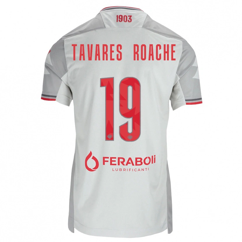 Danxen Hombre Camiseta Carter Tavares Roache #19 Gris Blanco Rojo 2ª Equipación 2026/27 La Camisa México