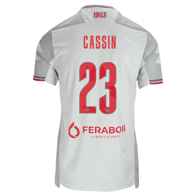 Danxen Hombre Camiseta Marco Cassin #23 Gris Blanco Rojo 2ª Equipación 2026/27 La Camisa México