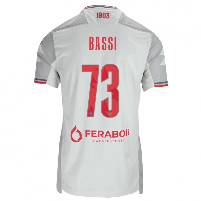 Danxen Hombre Camiseta Emanuele Bassi #73 Gris Blanco Rojo 2ª Equipación 2026/27 La Camisa México