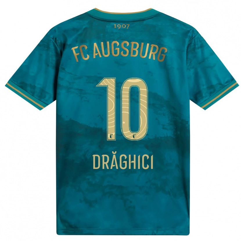 Danxen Hombre Camiseta Robert Drăghici #10 Verde Marrón 2ª Equipación 2026/27 La Camisa México