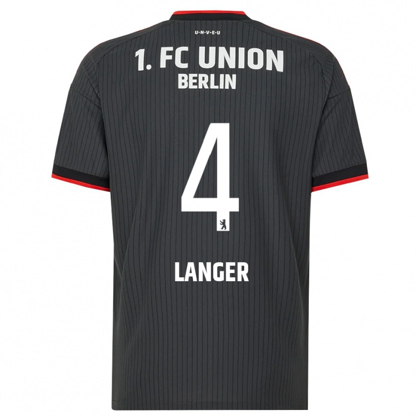 Danxen Hombre Camiseta Richard Langer #4 Negro Blanco Rojo 2ª Equipación 2026/27 La Camisa México