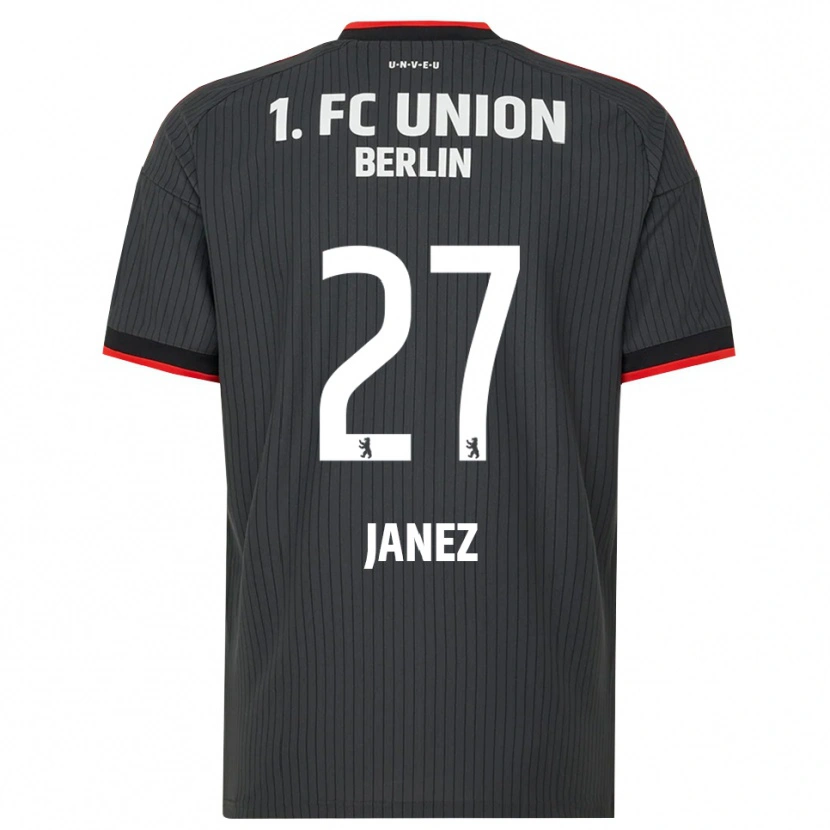 Danxen Hombre Camiseta Korina Janež #27 Negro Blanco Rojo 2ª Equipación 2026/27 La Camisa México