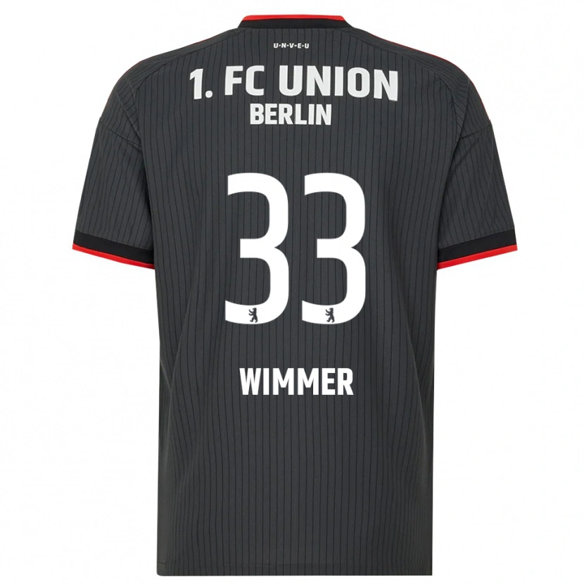 Danxen Hombre Camiseta Pauline Wimmer #33 Negro Blanco Rojo 2ª Equipación 2026/27 La Camisa México