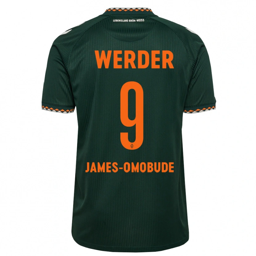 Danxen Hombre Camiseta Favor James-Omobude #9 Verde Oscuro Naranja Blanco 2ª Equipación 2026/27 La Camisa México