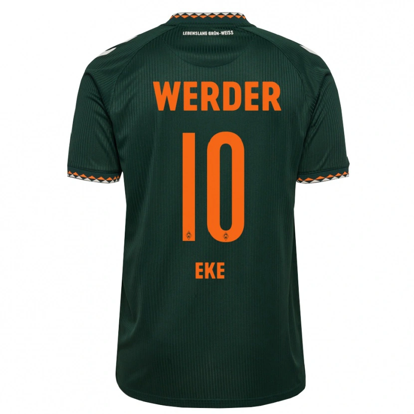 Danxen Hombre Camiseta Mohamed Eke #10 Verde Oscuro Naranja Blanco 2ª Equipación 2026/27 La Camisa México