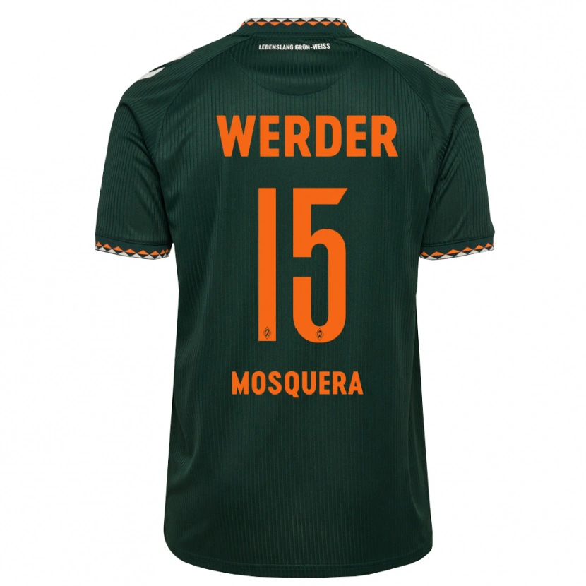 Danxen Hombre Camiseta Arley Mosquera #15 Verde Oscuro Naranja Blanco 2ª Equipación 2026/27 La Camisa México