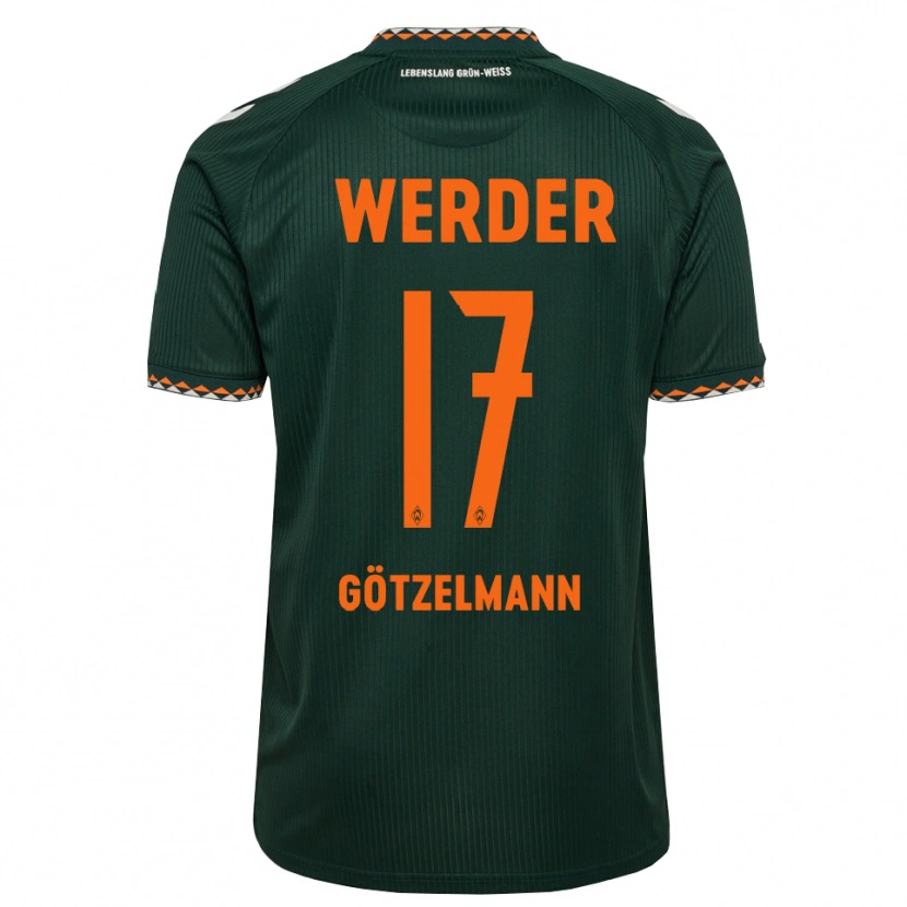 Danxen Hombre Camiseta Patrick Götzelmann #17 Verde Oscuro Naranja Blanco 2ª Equipación 2026/27 La Camisa México
