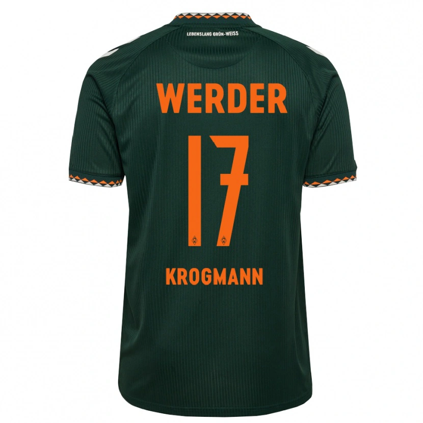 Danxen Hombre Camiseta Avid Krogmann #17 Verde Oscuro Naranja Blanco 2ª Equipación 2026/27 La Camisa México