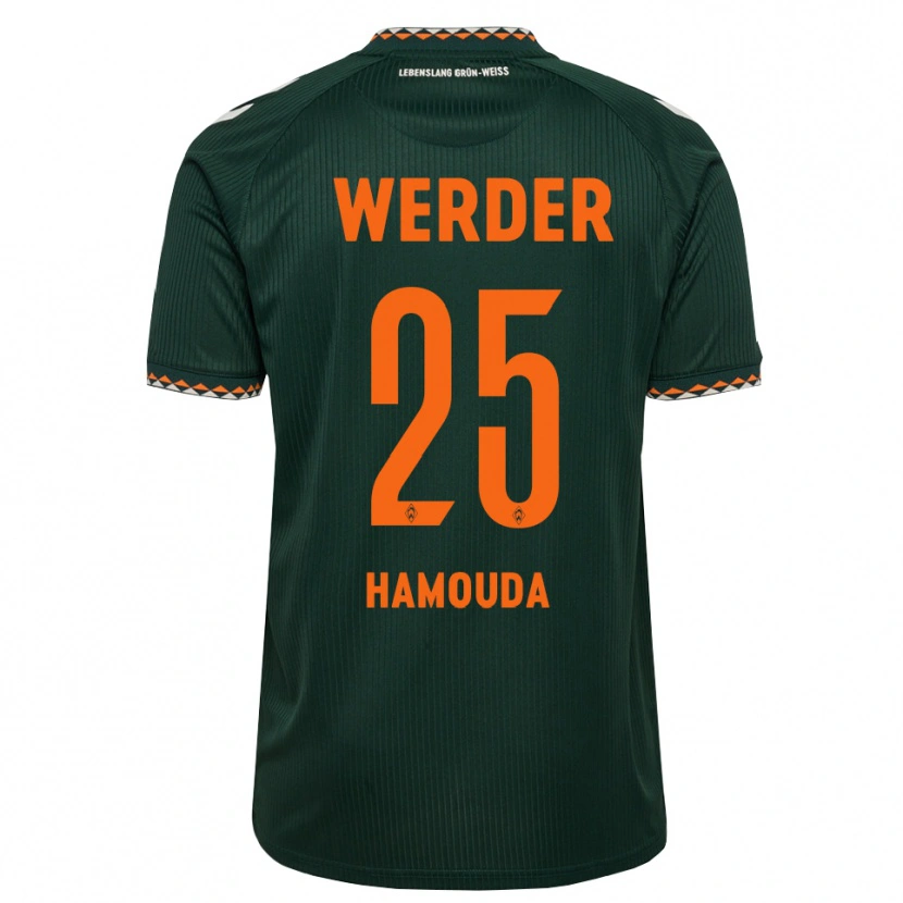 Danxen Hombre Camiseta Ramiz Hamouda #25 Verde Oscuro Naranja Blanco 2ª Equipación 2026/27 La Camisa México