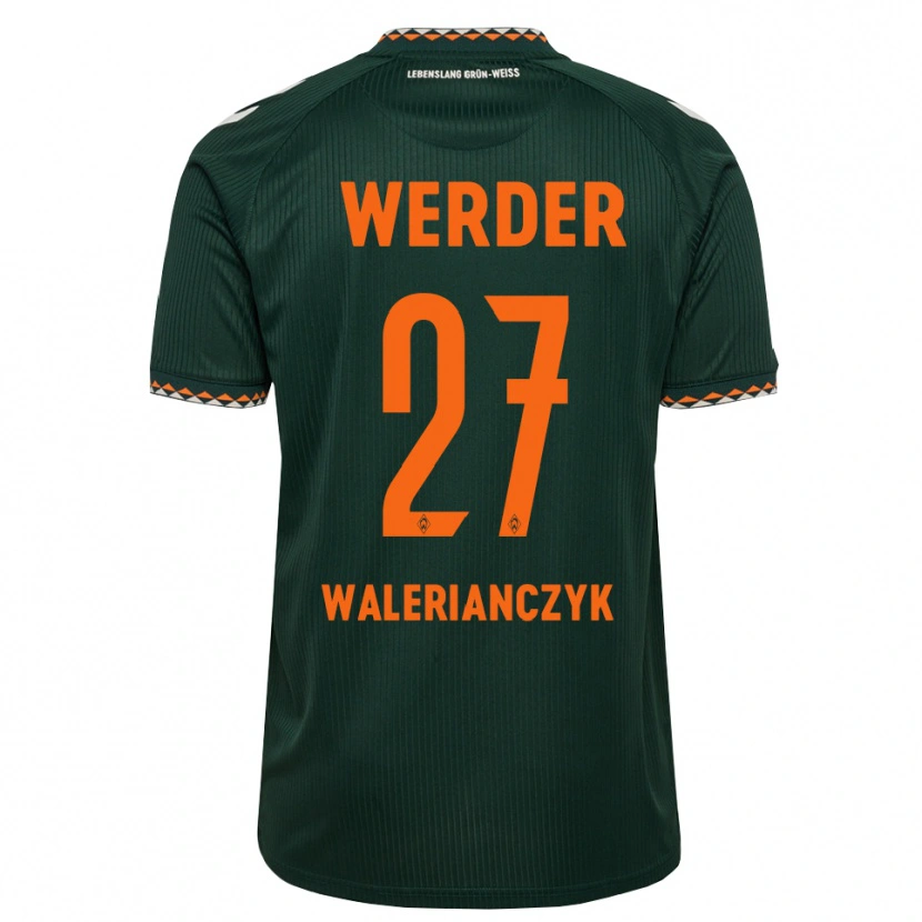Danxen Hombre Camiseta Dennis Walerianczyk #27 Verde Oscuro Naranja Blanco 2ª Equipación 2026/27 La Camisa México