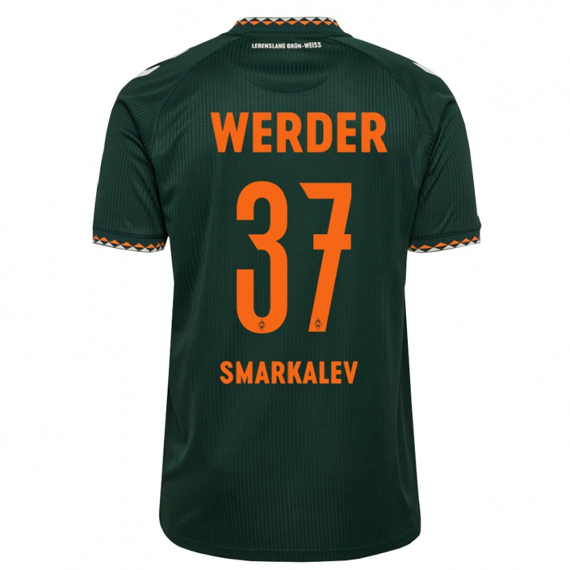 Danxen Hombre Camiseta Stefan Smarkalev #37 Verde Oscuro Naranja Blanco 2ª Equipación 2026/27 La Camisa México
