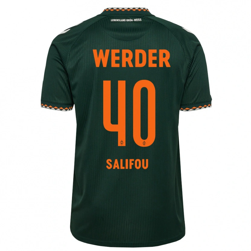 Danxen Hombre Camiseta Dikeni Salifou #40 Verde Oscuro Naranja Blanco 2ª Equipación 2026/27 La Camisa México