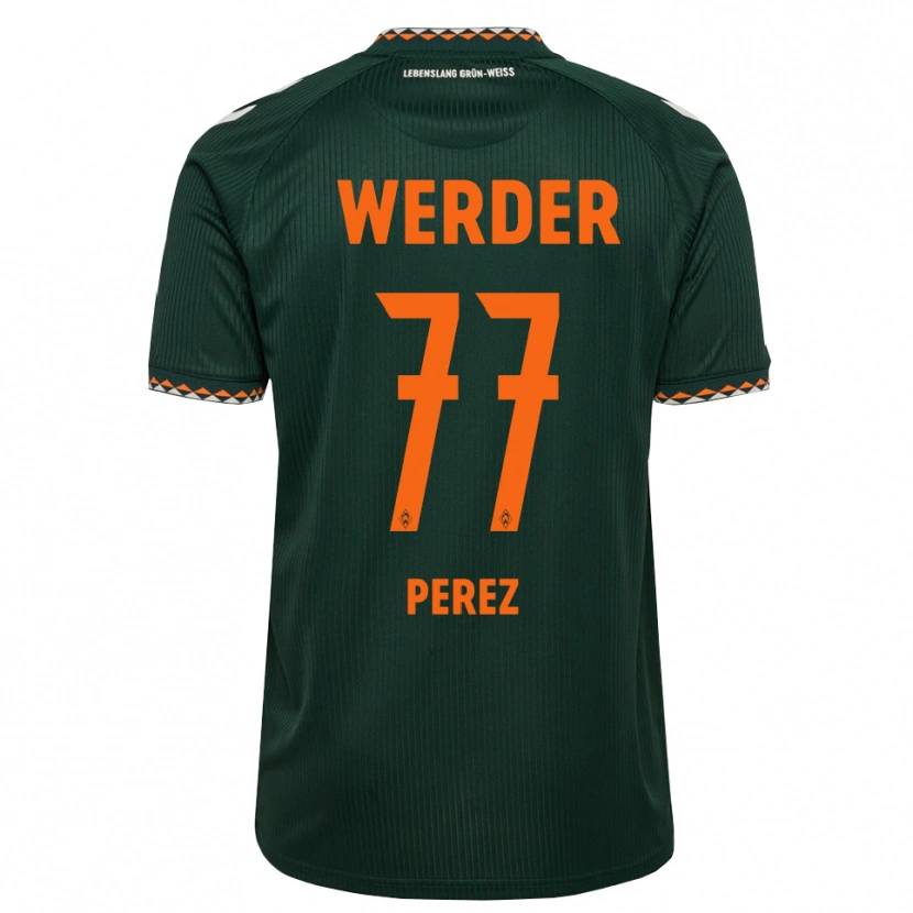 Danxen Hombre Camiseta Catalina Pérez Jaramillo #77 Verde Oscuro Naranja Blanco 2ª Equipación 2026/27 La Camisa México