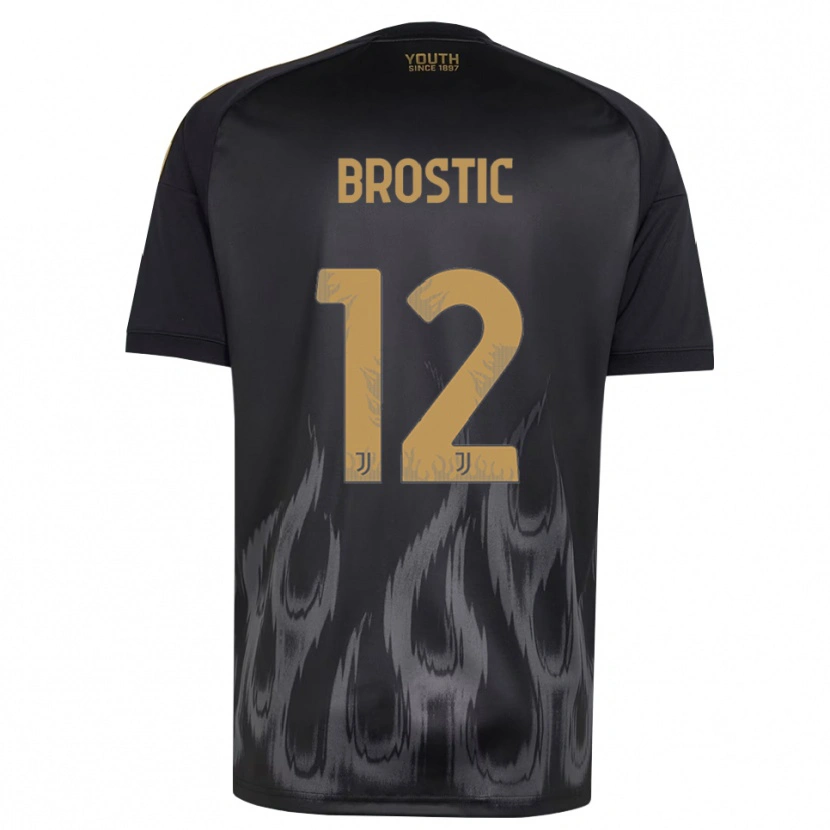 Danxen Hombre Camiseta Gabriel Broștic #12 Negro Marrón Equipación Tercera 2026/27 La Camisa México
