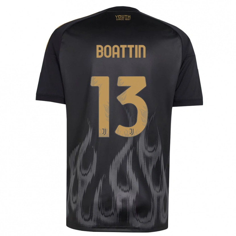 Danxen Hombre Camiseta Lisa Boattin #13 Negro Marrón Equipación Tercera 2026/27 La Camisa México