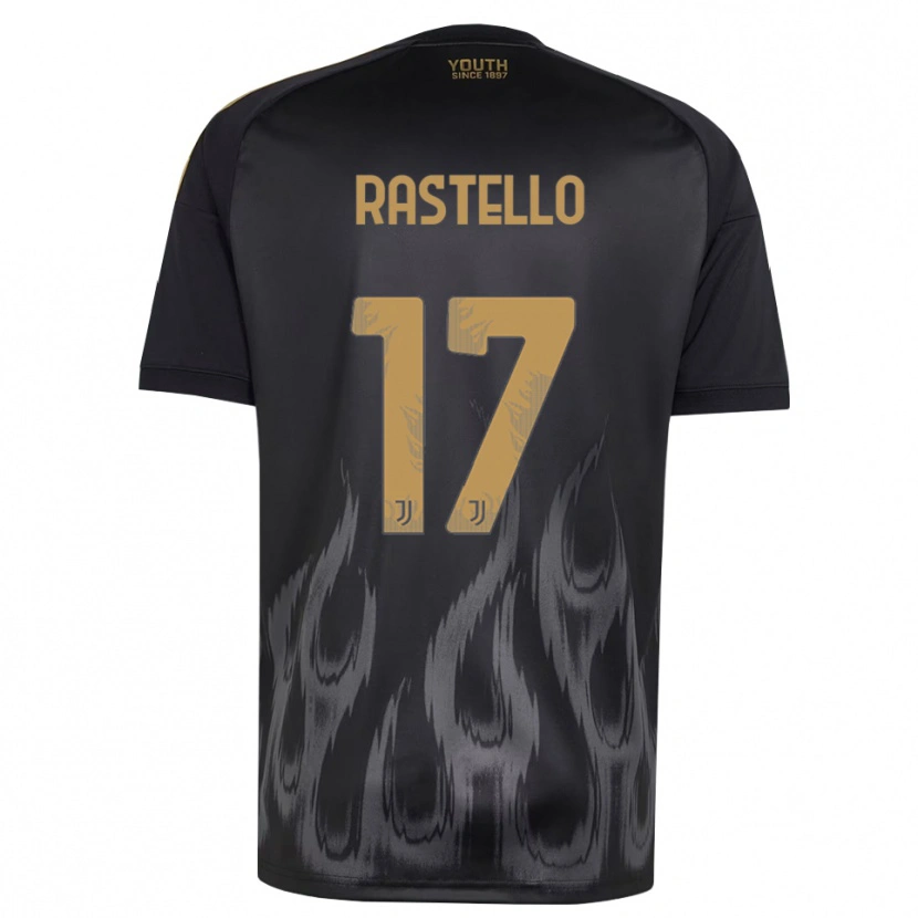 Danxen Hombre Camiseta Edoardo Rastello #17 Negro Marrón Equipación Tercera 2026/27 La Camisa México