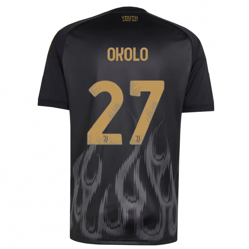 Danxen Hombre Camiseta Daniel Okolo #27 Negro Marrón Equipación Tercera 2026/27 La Camisa México