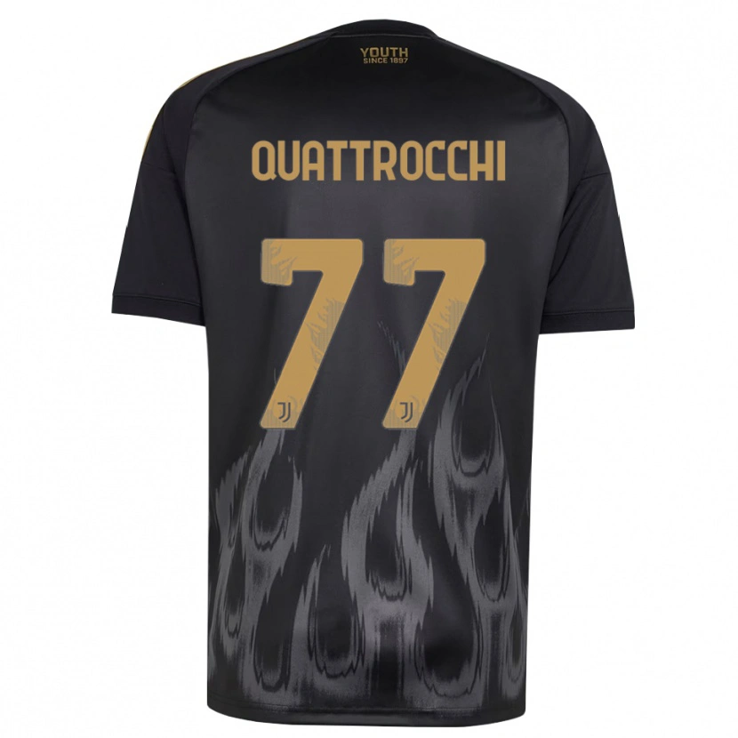 Danxen Hombre Camiseta Juan Ignacio Quattrocchi #77 Negro Marrón Equipación Tercera 2026/27 La Camisa México