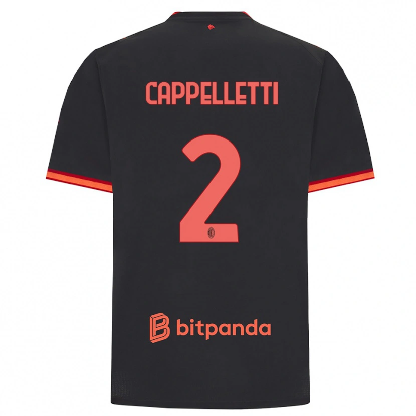 Danxen Hombre Camiseta Mattia Cappelletti #2 Rojo Negro Equipación Tercera 2026/27 La Camisa México
