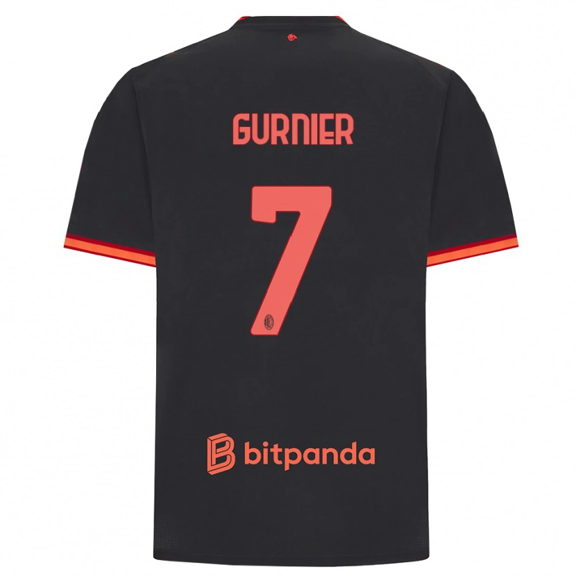 Danxen Hombre Camiseta Aurelien Guernier #7 Rojo Negro Equipación Tercera 2026/27 La Camisa México