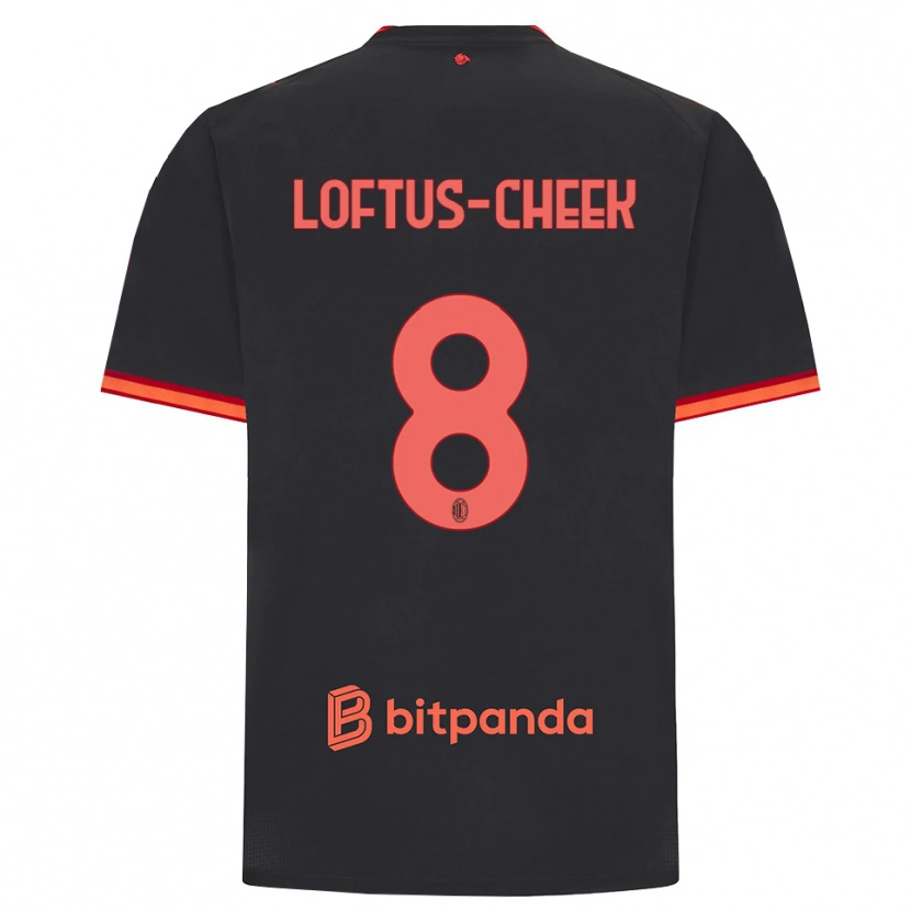 Danxen Hombre Camiseta Ruben Loftus-Cheek #8 Rojo Negro Equipación Tercera 2026/27 La Camisa México