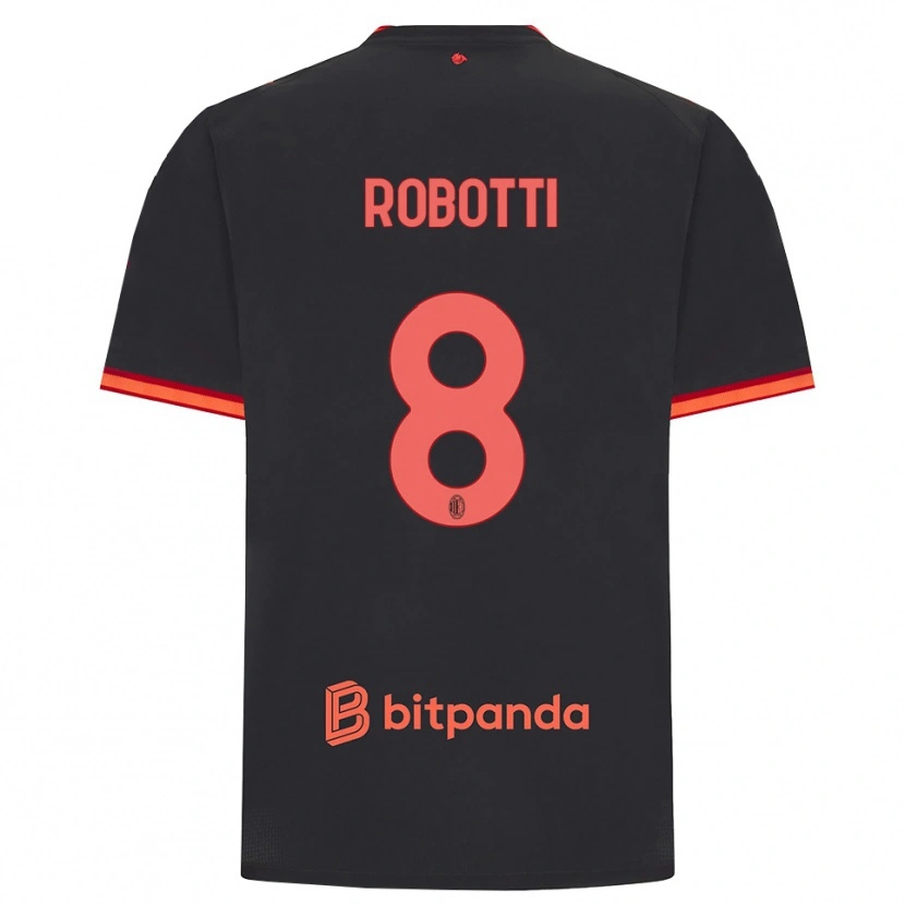 Danxen Hombre Camiseta Giovanni Robotti #8 Rojo Negro Equipación Tercera 2026/27 La Camisa México