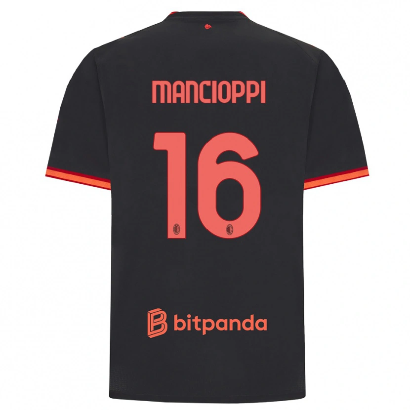 Danxen Hombre Camiseta Tommaso Mancioppi #16 Rojo Negro Equipación Tercera 2026/27 La Camisa México