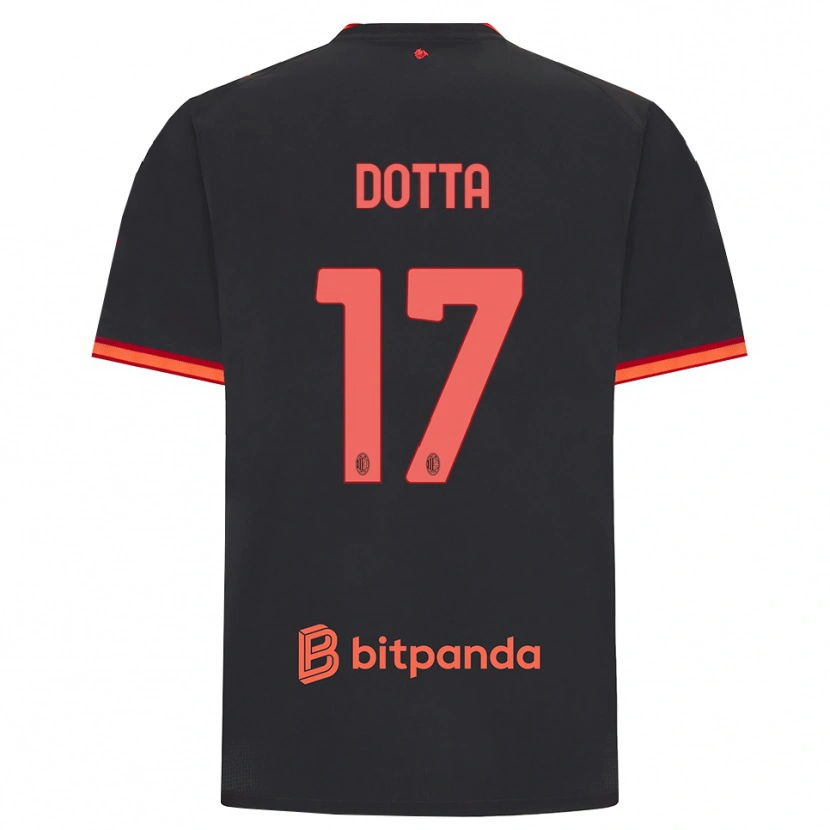 Danxen Hombre Camiseta Cristiano Dotta #17 Rojo Negro Equipación Tercera 2026/27 La Camisa México