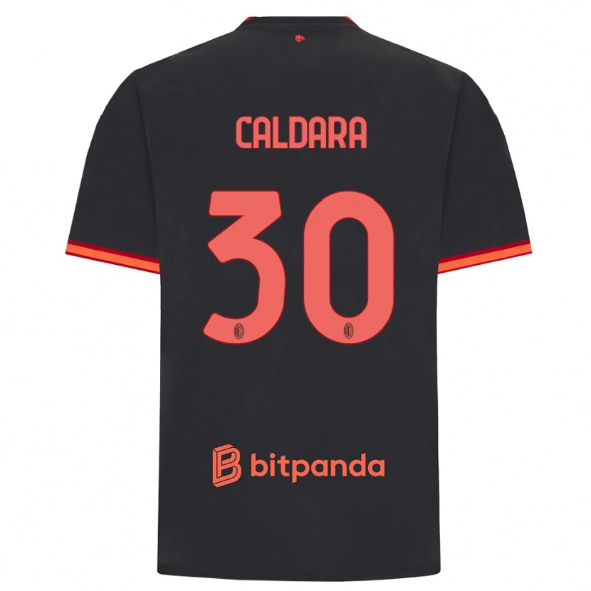 Danxen Hombre Camiseta Mattia Caldara #30 Rojo Negro Equipación Tercera 2026/27 La Camisa México