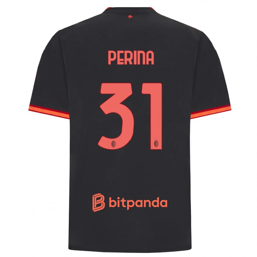 Danxen Hombre Camiseta Gioele Perina #31 Rojo Negro Equipación Tercera 2026/27 La Camisa México