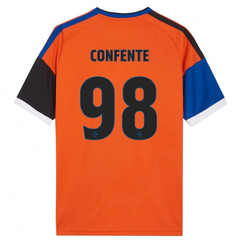 Danxen Hombre Camiseta Alessandro Confente #98 Naranja Azul Negro Blanco 2ª Equipación 2026/27 La Camisa México