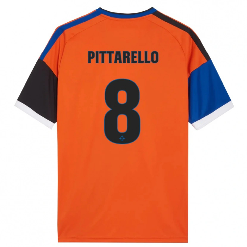 Danxen Hombre Camiseta Filippo Pittarello #8 Naranja Azul Negro Blanco 2ª Equipación 2026/27 La Camisa México