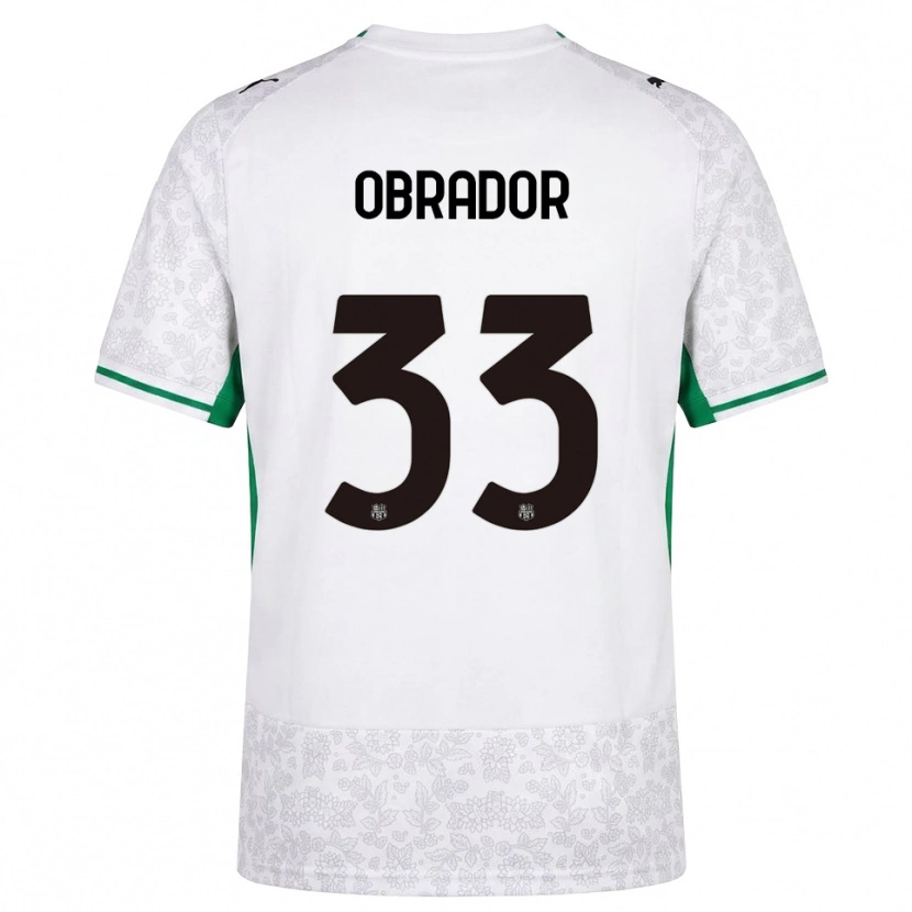 Danxen Mujer Camiseta Rafa Obrador #33 Blanco Negro Verde 2ª Equipación 2026/27 La Camisa México