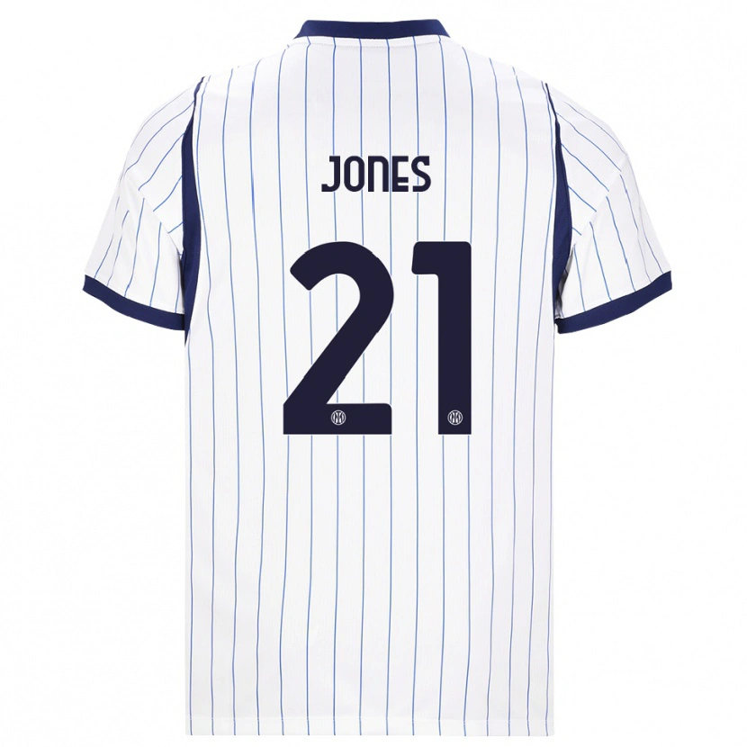 Danxen Mujer Camiseta Curtis Jones #21 Blanco Azul Marino 2ª Equipación 2026/27 La Camisa México