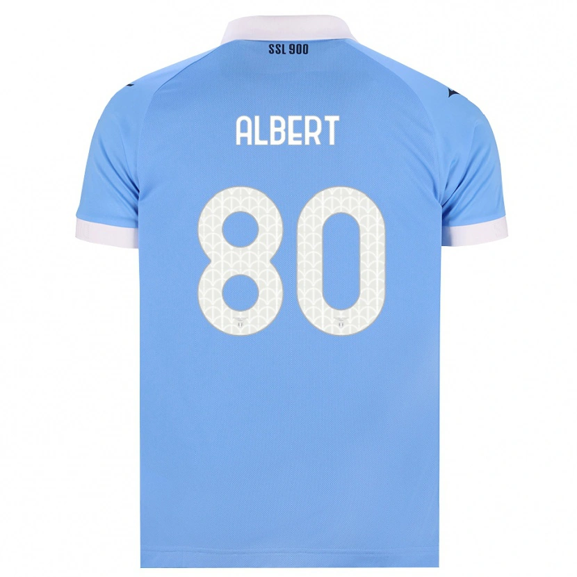 Danxen Mujer Camiseta Albert Gudmundsson #80 Azul Cielo Negro Blanco 1ª Equipación 2026/27 La Camisa México