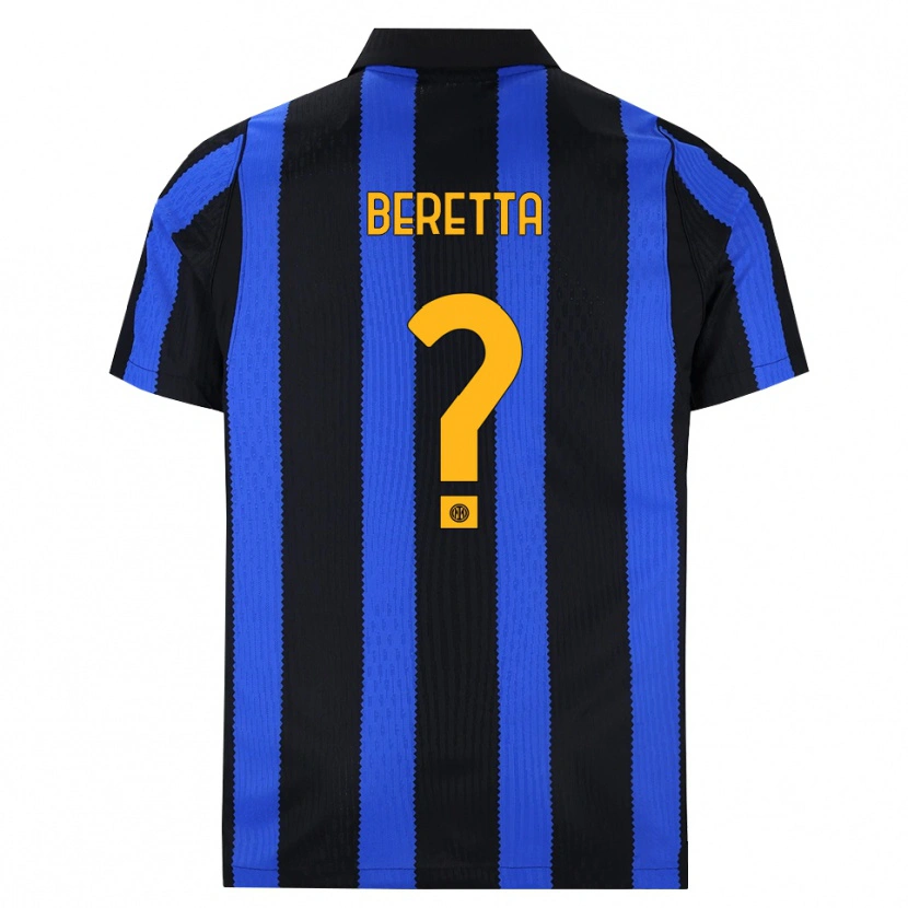 Danxen Mujer Camiseta Emanuele Beretta #0 Negro Azul Amarillo 1ª Equipación 2026/27 La Camisa México