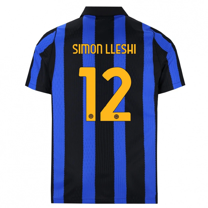 Danxen Mujer Camiseta Simon Lleshi #12 Negro Azul Amarillo 1ª Equipación 2026/27 La Camisa México