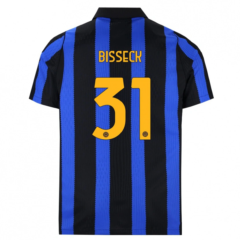 Danxen Mujer Camiseta Yann Bisseck #31 Negro Azul Amarillo 1ª Equipación 2026/27 La Camisa México