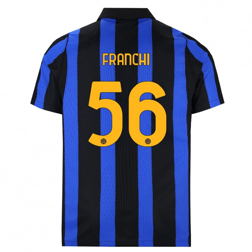 Danxen Mujer Camiseta Mirko Franchi #56 Negro Azul Amarillo 1ª Equipación 2026/27 La Camisa México