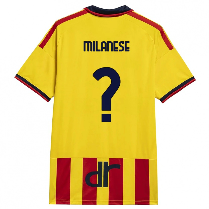 Danxen Mujer Camiseta Gianmarco Milanese #0 Amarillo Rojo 1ª Equipación 2026/27 La Camisa México