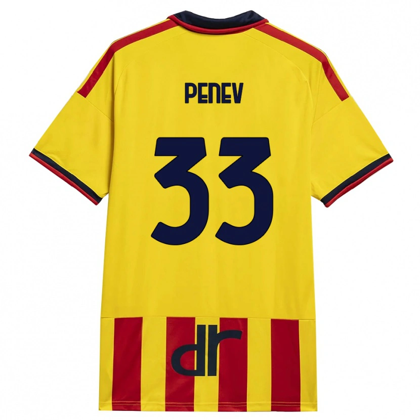 Danxen Mujer Camiseta Plamen Penev #33 Amarillo Rojo 1ª Equipación 2026/27 La Camisa México