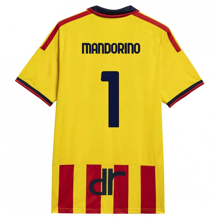 Danxen Mujer Camiseta Matteo Mandorino #1 Amarillo Rojo 1ª Equipación 2026/27 La Camisa México