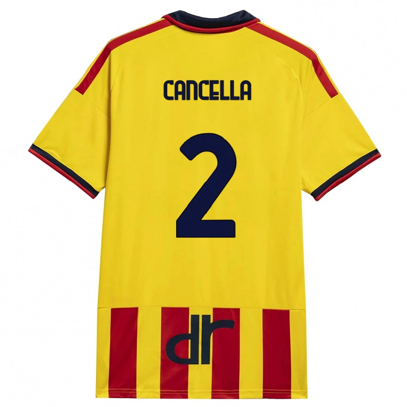 Danxen Mujer Camiseta Daniel Cancella #2 Amarillo Rojo 1ª Equipación 2026/27 La Camisa México