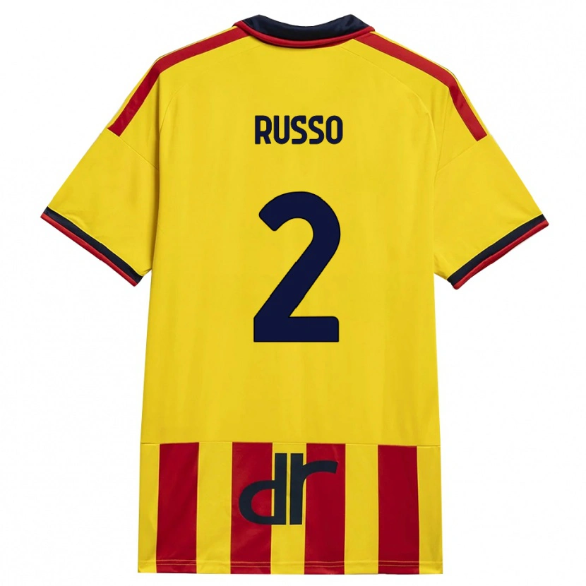 Danxen Mujer Camiseta Luca Russo #2 Amarillo Rojo 1ª Equipación 2026/27 La Camisa México
