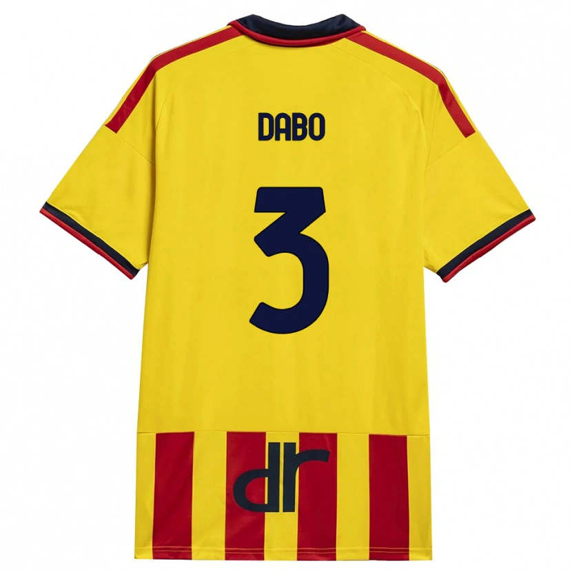 Danxen Mujer Camiseta Ismael Dabo #3 Amarillo Rojo 1ª Equipación 2026/27 La Camisa México