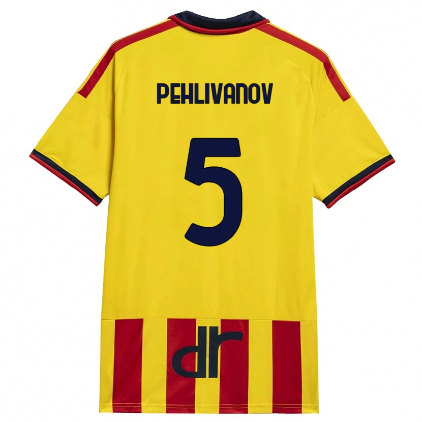 Danxen Mujer Camiseta Cristian Pehlivanov #5 Amarillo Rojo 1ª Equipación 2026/27 La Camisa México