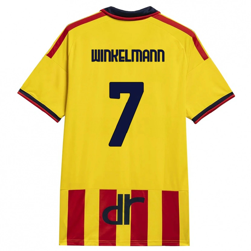 Danxen Mujer Camiseta Till Winkelmann #7 Amarillo Rojo 1ª Equipación 2026/27 La Camisa México